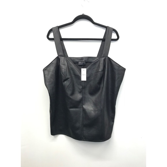 Lane Bryant Top Women's Plus Size 22 Black Gothic‎ Corset Tank Top - NEW - Picture 1 of 6